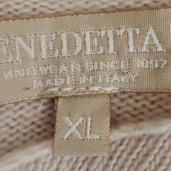 NEW Benedetta B. Merino Wool Cashmere Sweater Button Back Cardigan Luxury Comfy - Picture 15 of 16